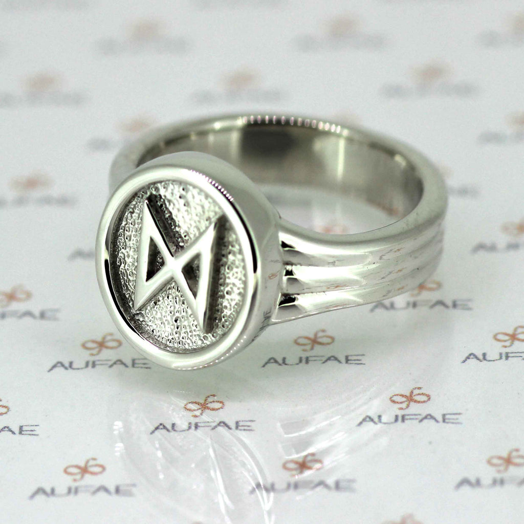 Aufae Dagaz Rune Ring in Sterling Silver