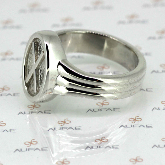 Aufae Gebo Rune Ring in Sterling Silver